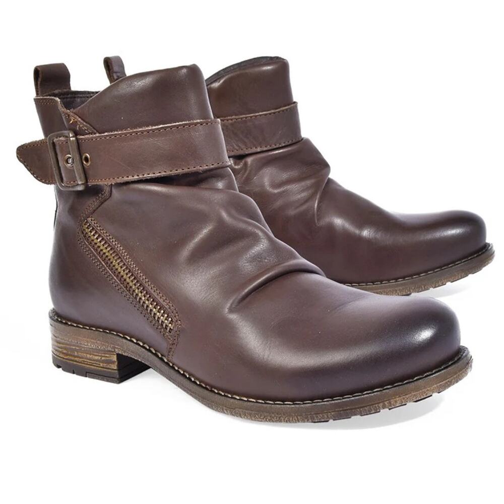 Eric Michael Tucson Ankle Boots, Brown Leather, Women's 38 EU (US 7.5-8) M